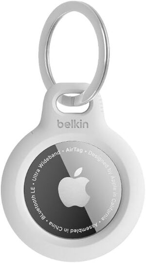 Belkin Apple AirTag Holder Keychain with Key Ring, Scratch-Resistant