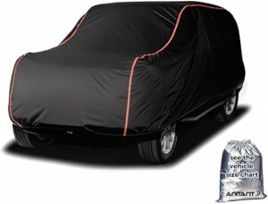 Super Lightweight Large Car Cover,Winter Snow Large SUV Cover Waterproof All Weather UV Rain Protection Full Exterior Covers Fit SUV 201" to 215"
