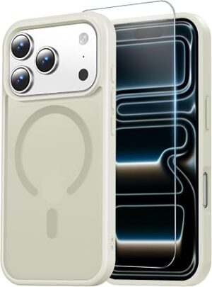 Temdan for iPhone 18 Pro Max Case/iPhone 17 Pro Max Case, Antique White