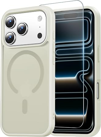61SWHytuhqL._AC_SY445_.jpg Temdan for iPhone 18 Pro Max Case/iPhone 17 Pro Max Case, Antique White