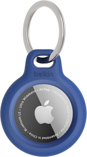 Belkin Apple AirTag Holder Keychain with Key Ring, Scratch-Resistant