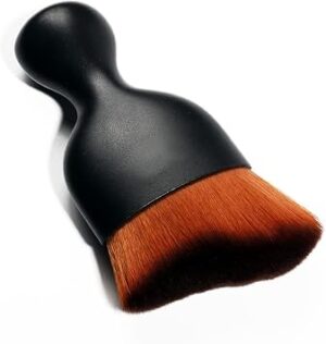 AOCISKA Car Interior Detailing Brush,Soft Bristle Cleaning Brush Car Detailing Brush Dusting Brush,Car Interior Cleaning Tool,Auto Detail Brush Car Dash Duster Brush (Black&Brown)