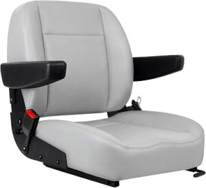 Universal Grey Tractor Seat Comfortable Lawn Mower Seat with Safety Feature