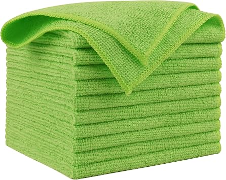 AIDEA Microfiber Cleaning Cloth, 10PK, Microfiber Towels for Cars, 12"×12"