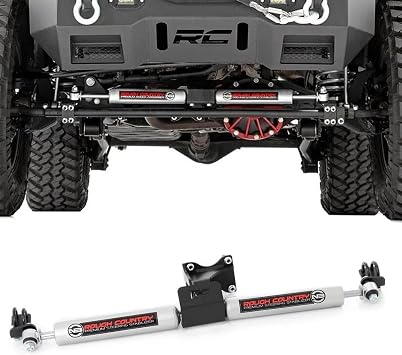 Rough Country N3 Dual Steering Stabilizer for 07-18 Jeep Wrangler JK - 8734930