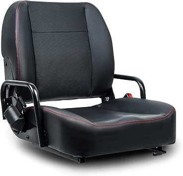 71XXQP-ylIL._AC_SY355_.jpg Universal Forklift Seat,Tractor Seat with Adjustable Back,Safety Belt and Operator Position Switch,Excavator Skid Loader Backhoe Dozer Telehandler