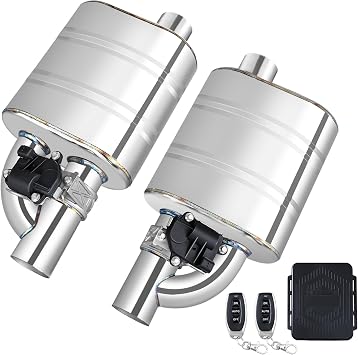 71ZDP21OirL._AC_SY355_.jpg 2.5 Inch Valved Muffler Electric Exhaust Cutout with Muffler Cat Back Exhaust System Kit (2pcs)