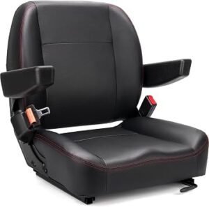 SEATIN Universal Forklift Seat,Tractor Seat,with Micro Switch,Armrest and Safety Belt,for Tractor,Mower,Skid Loader,Telehandler,Backhoe,Excavator Dozer…
