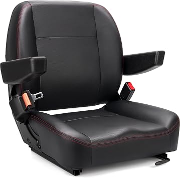 SEATIN Universal Forklift Seat,Tractor Seat,with Micro Switch,Armrest and Safety Belt,for Tractor,Mower,Skid Loader,Telehandler,Backhoe,Excavator Dozer…