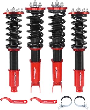 maXpeedingrods Coilover for Honda Acoord 2008-2012, for Acura TSX 2009-2014, Height Adjustable Coilovers Suspension Kit, Preset Damping Shock Absorber Lowering Kit Red