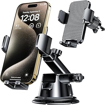 Qifutan Dash Mounted Holders Phone Holders for Your Car Phone Mount for Car Windshield Dashboard Air Vent Universal Pads Mats Mounts Hands Free Automobile Cell Phone Holder Fit for iPhone Smartphone