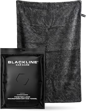Blackline Microfiber Car Drying Towel 24"x36", 1300GSM Twisted Loop
