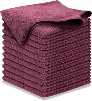 USANOOKS Premium 300GSM Microfiber Cleaning Cloth - 12.5"x12.5" High Performance - 1200 Washes, Ultra Absorbent Microfiber Towels for Cars Undercarriage, Rims & Engine Bay Cleaning - Microfiber Cloth